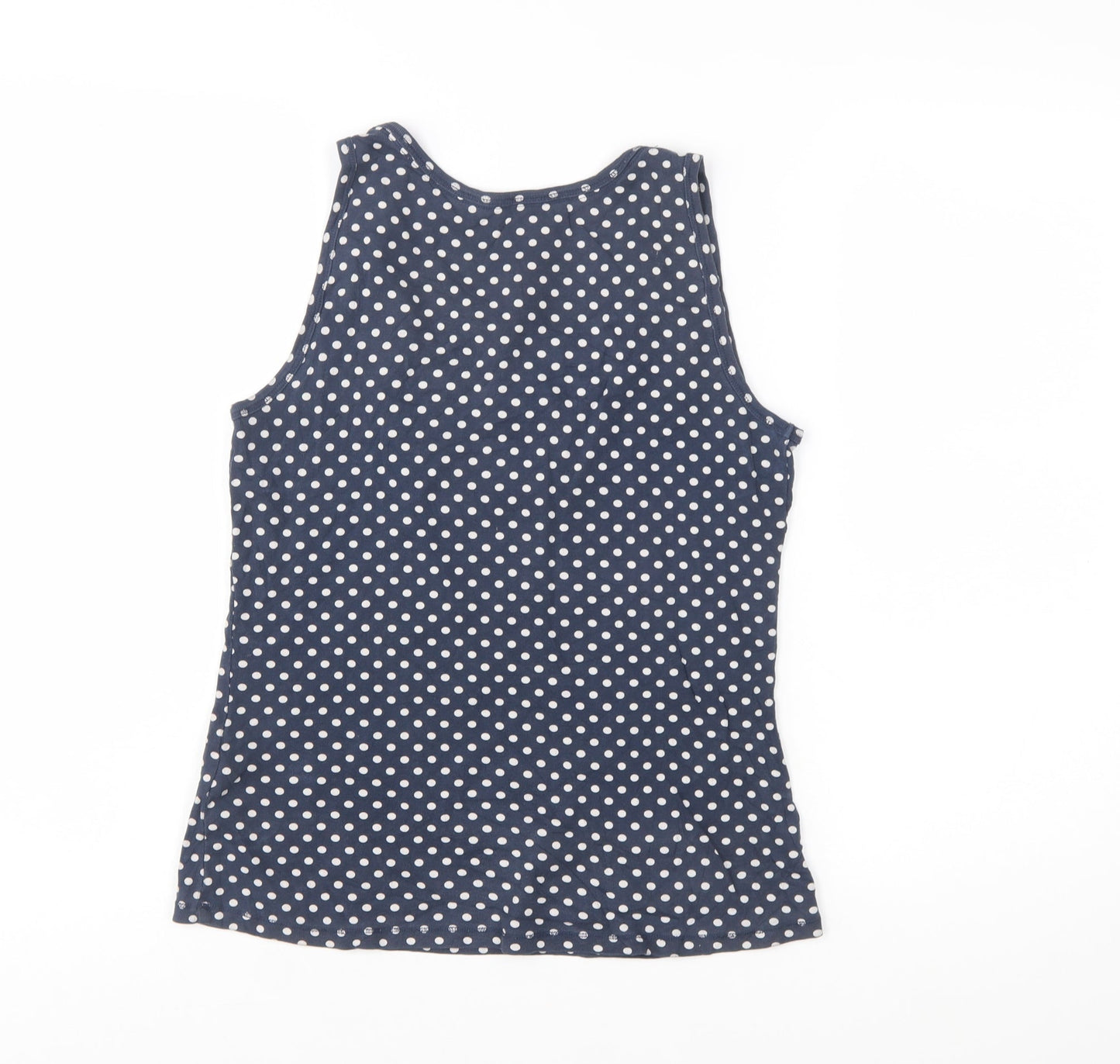 Boden Womens Blue Polka Dot Cotton Tank Top UK 12
