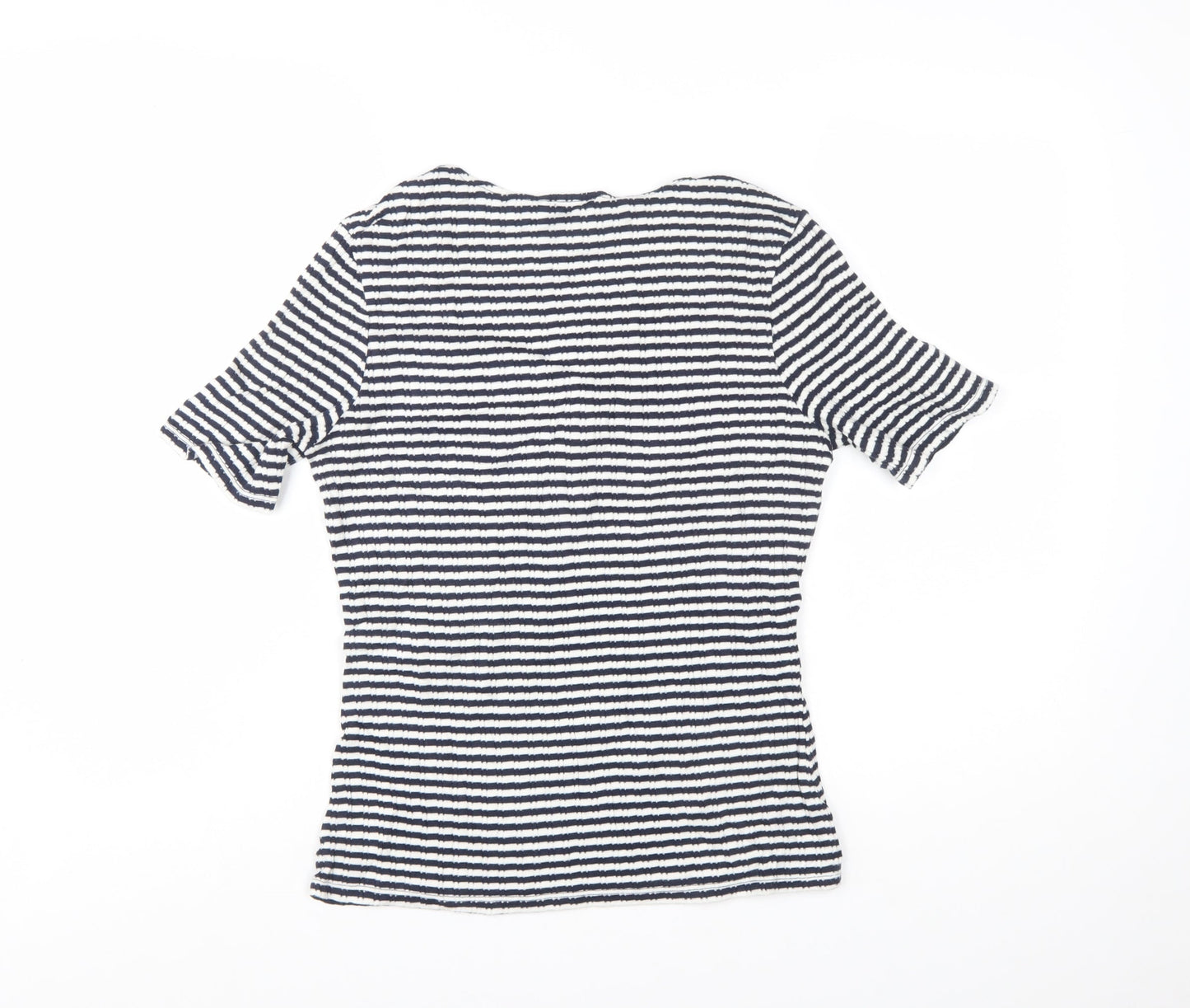 Sézane Women’s Blue Striped Cotton Jersey T-Shirt Size S