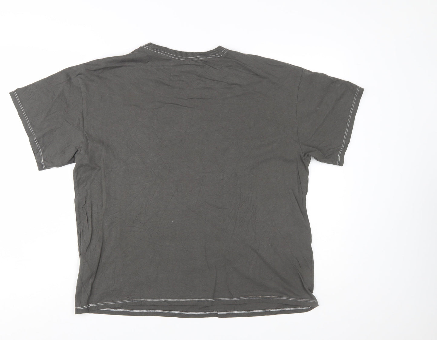 H&M Divided Women's Grey Nirvana Band T-Shirt Size 12 Casual Cotton