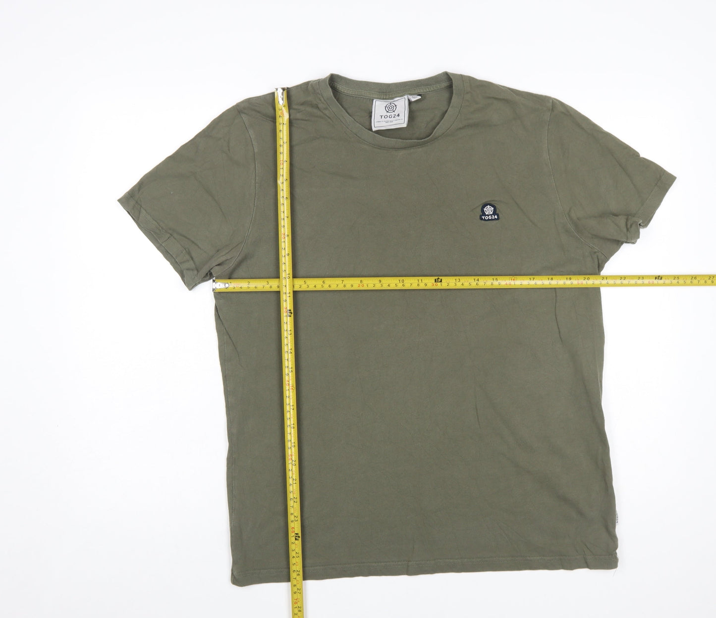 TOG24 Men’s Green Cotton Crew Neck Short Sleeve T-Shirt Size L
