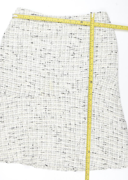 Kaliko Women Ivory Tweed Wool Pencil Skirt Size 14