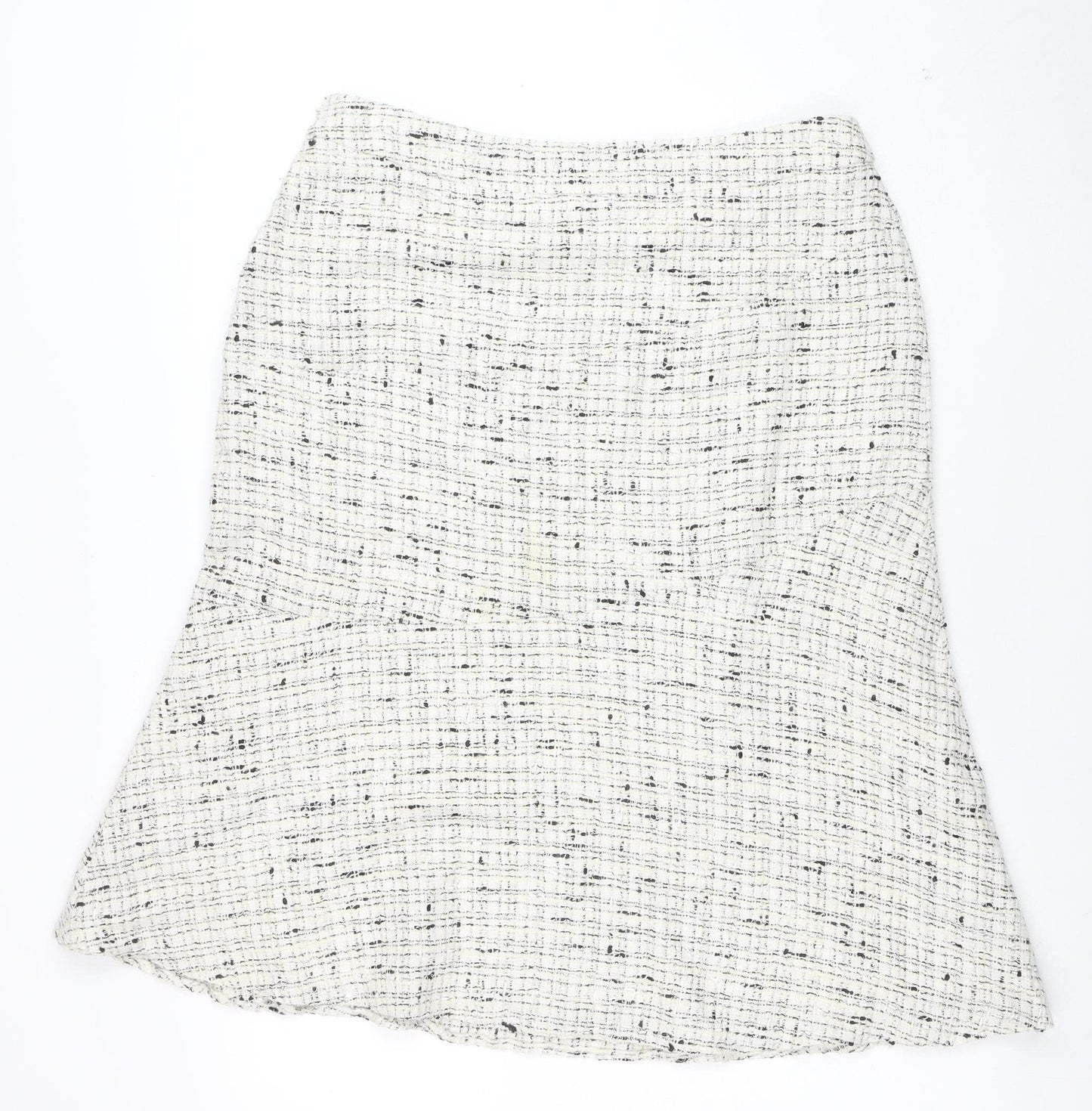 Kaliko Women Ivory Tweed Wool Pencil Skirt Size 14