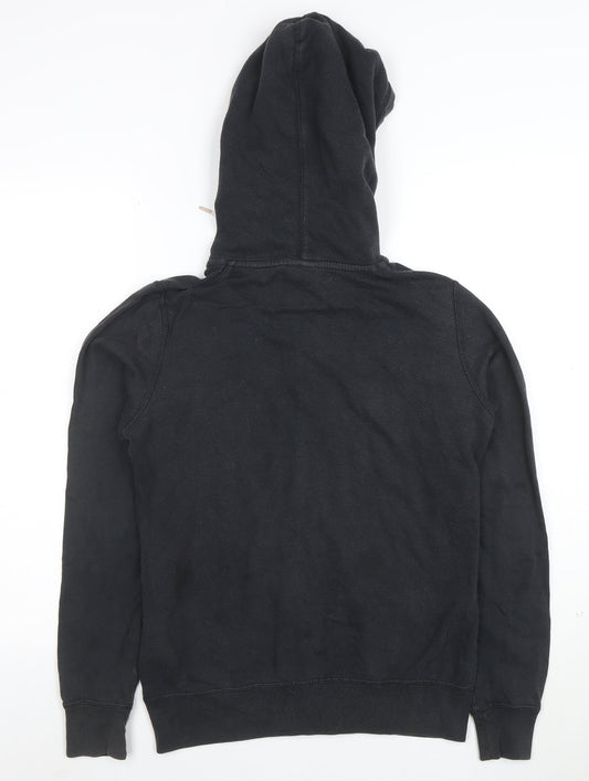 Nike Women's Black Small Full Zip Hoodie Sweatshirt Cotton Blend