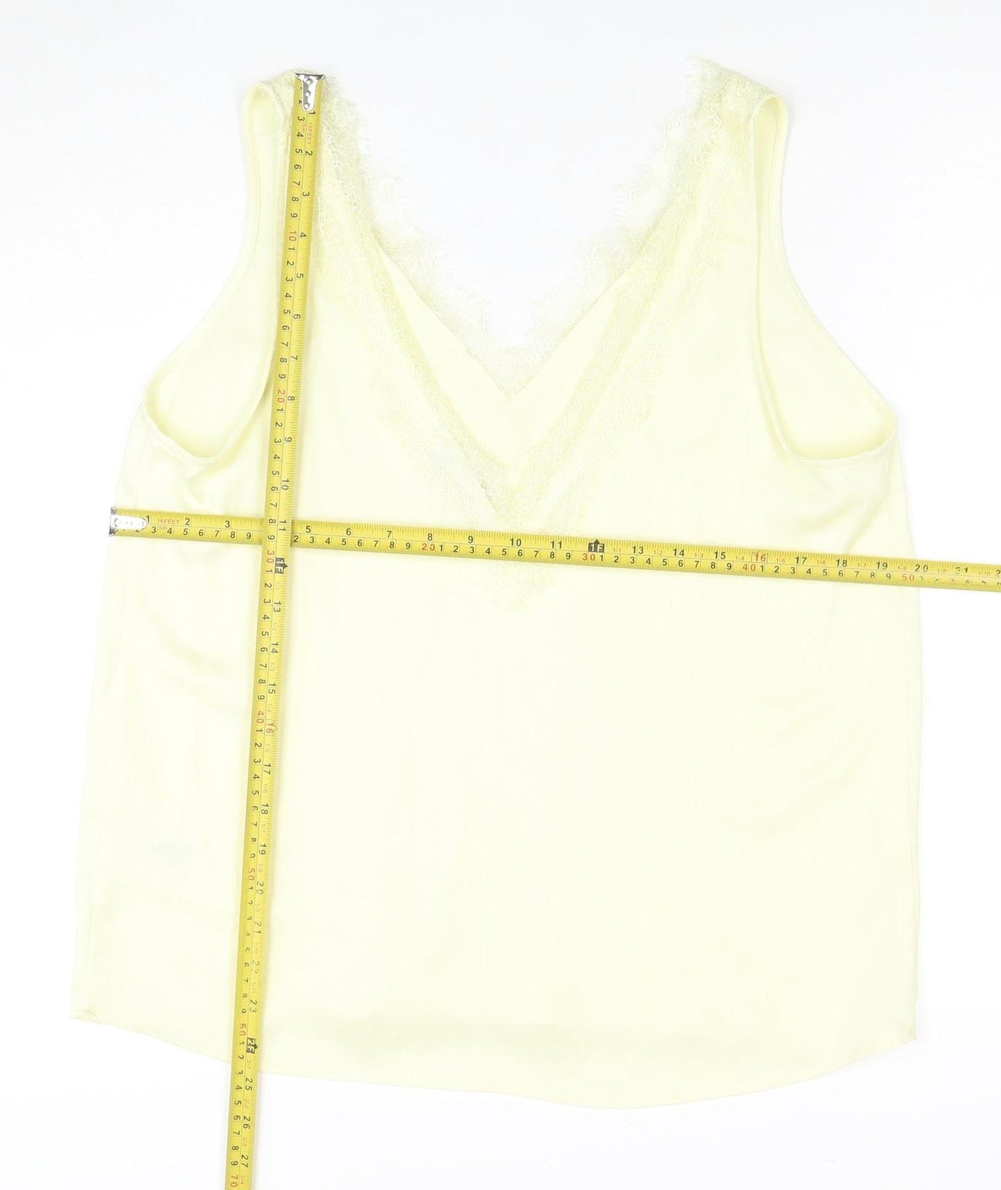 Marks and Spencer Women's Ivory Lace Trim Camisole Top Size 14