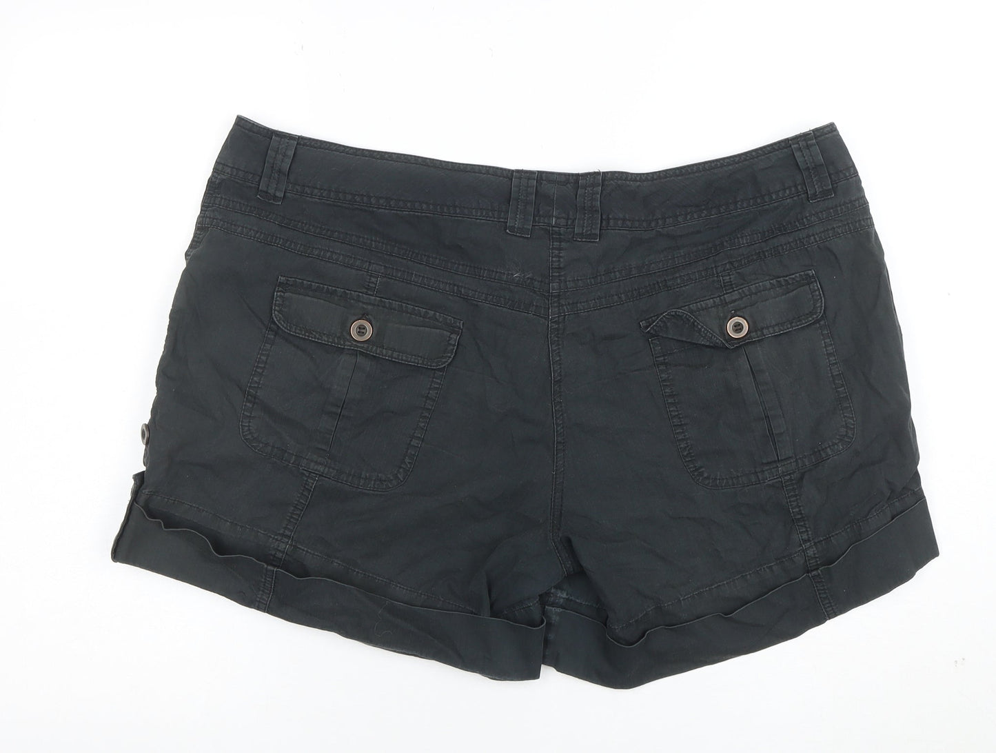 Dorothy Perkins Women's Black Size 20 Cargo Cotton Shorts
