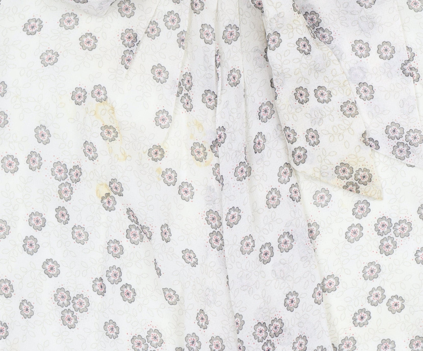 Ted Baker Women Ivory Floral Bow A-Line Silk Skirt Size 10