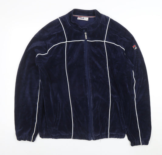 FILA Men’s Blue Full Zip Velvet Sweatshirt Size L