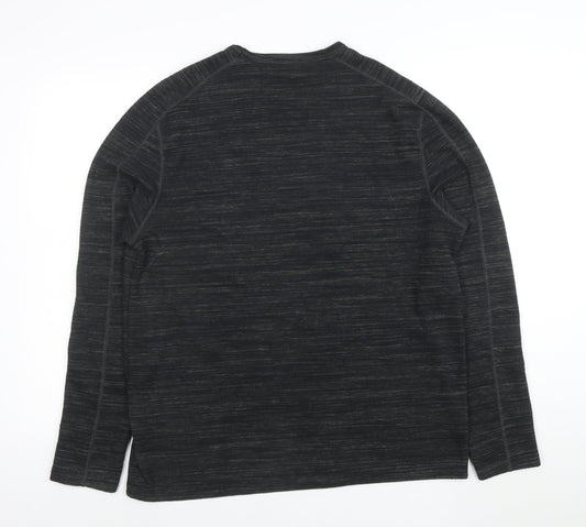 AllSaints Men's Black Medium Crew Neck Long Sleeve Sweatshirt