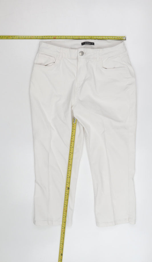 Dunnes Women Ivory Size 14 Straight Fit Stretch Jeans