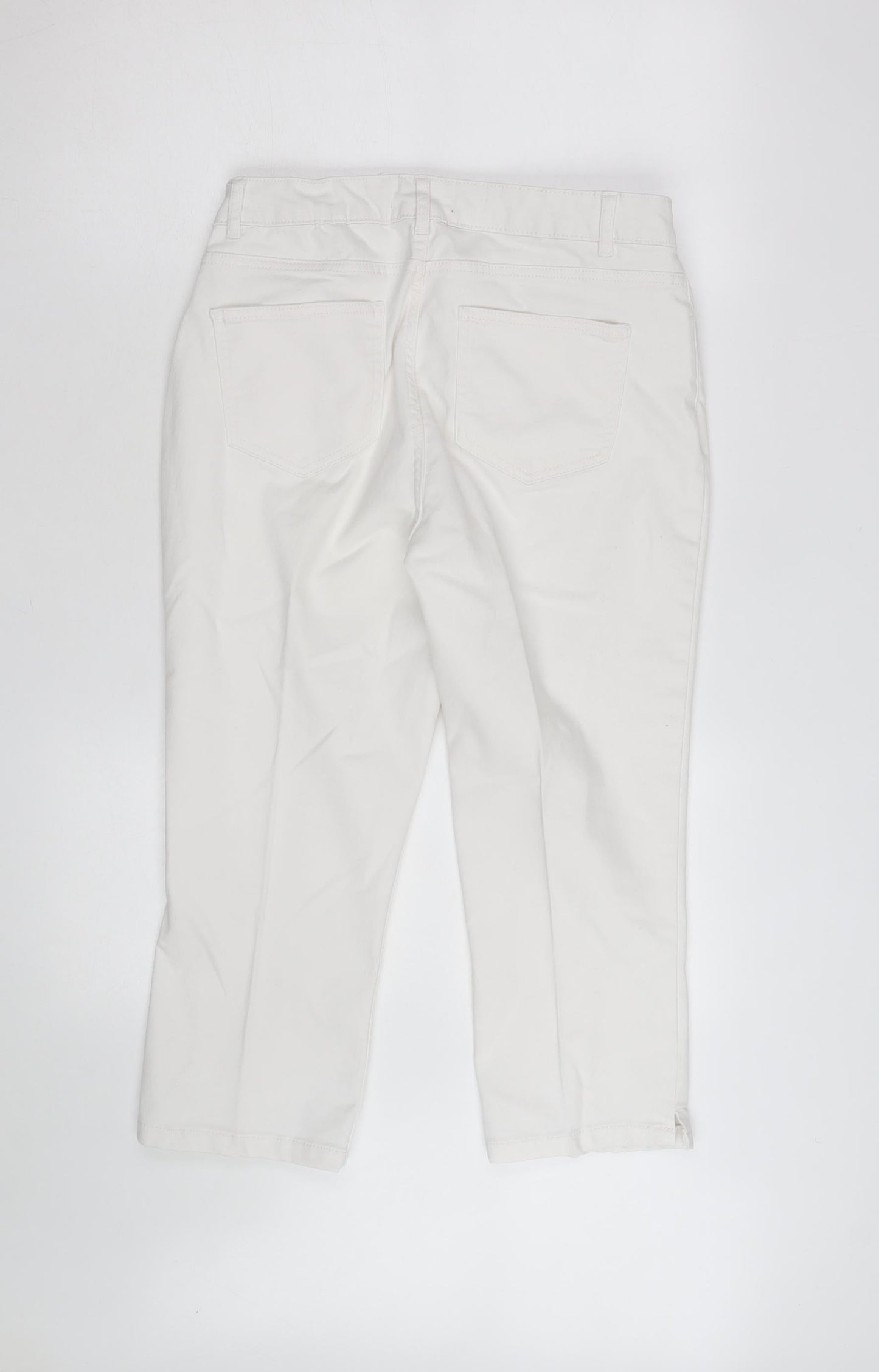 Dunnes Women Ivory Size 14 Straight Fit Stretch Jeans