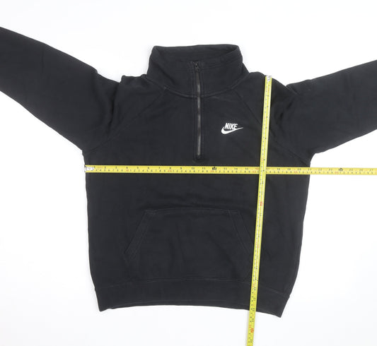 Nike Men's Black Small 1/2 Zip Fleece Sweatshirt Pullover