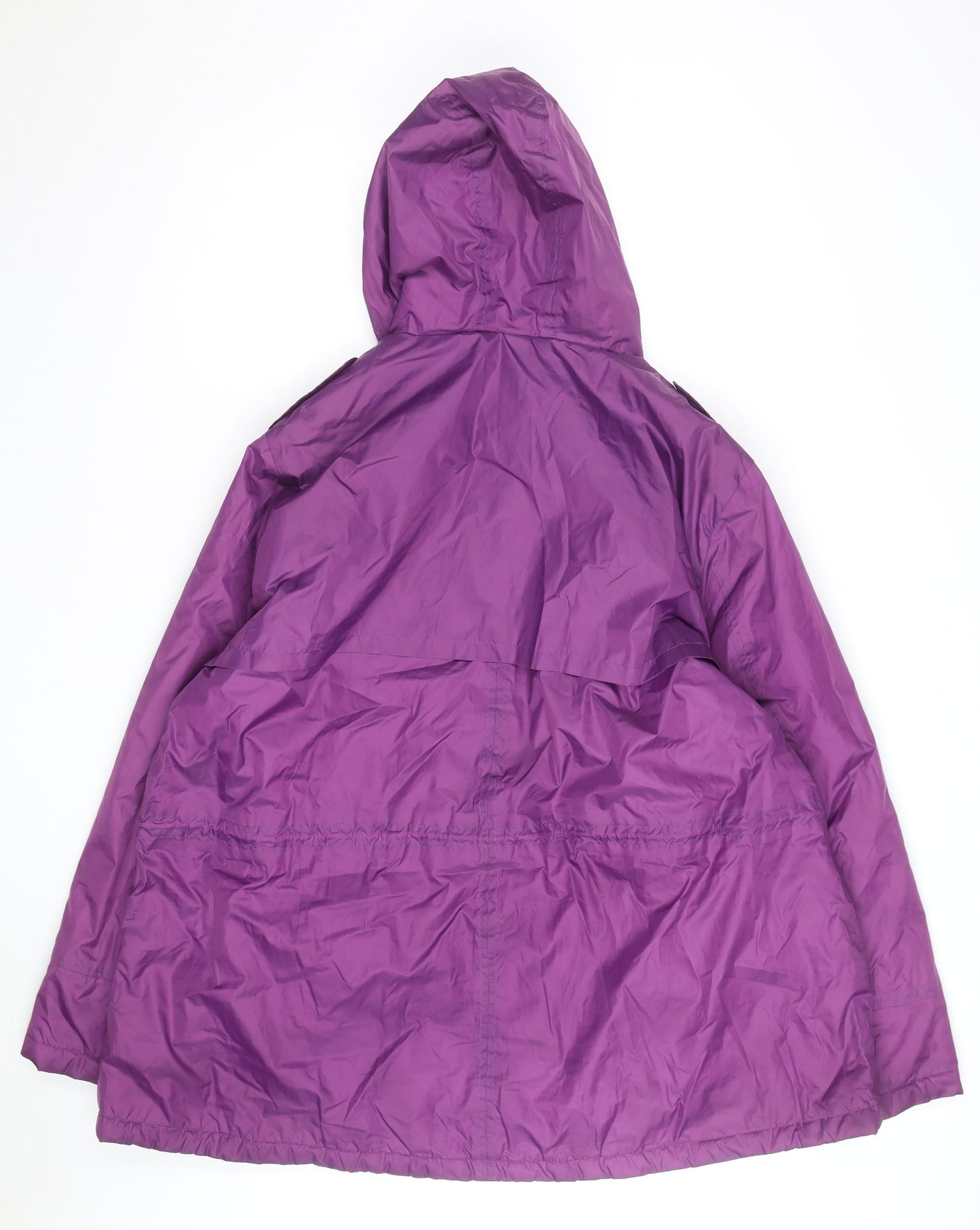 Cotton Traders Women's Purple Hooded Long Coat Size 26