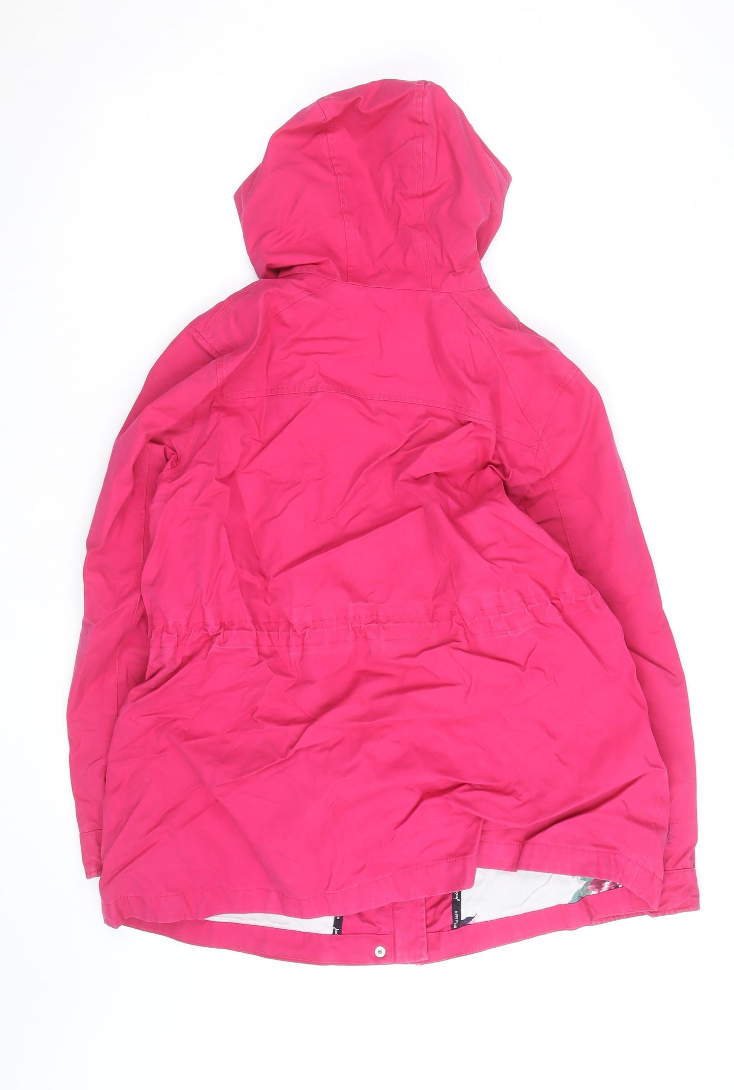 Joules Women’s Pink Hooded Waterproof Rain Coat Jacket Size 16