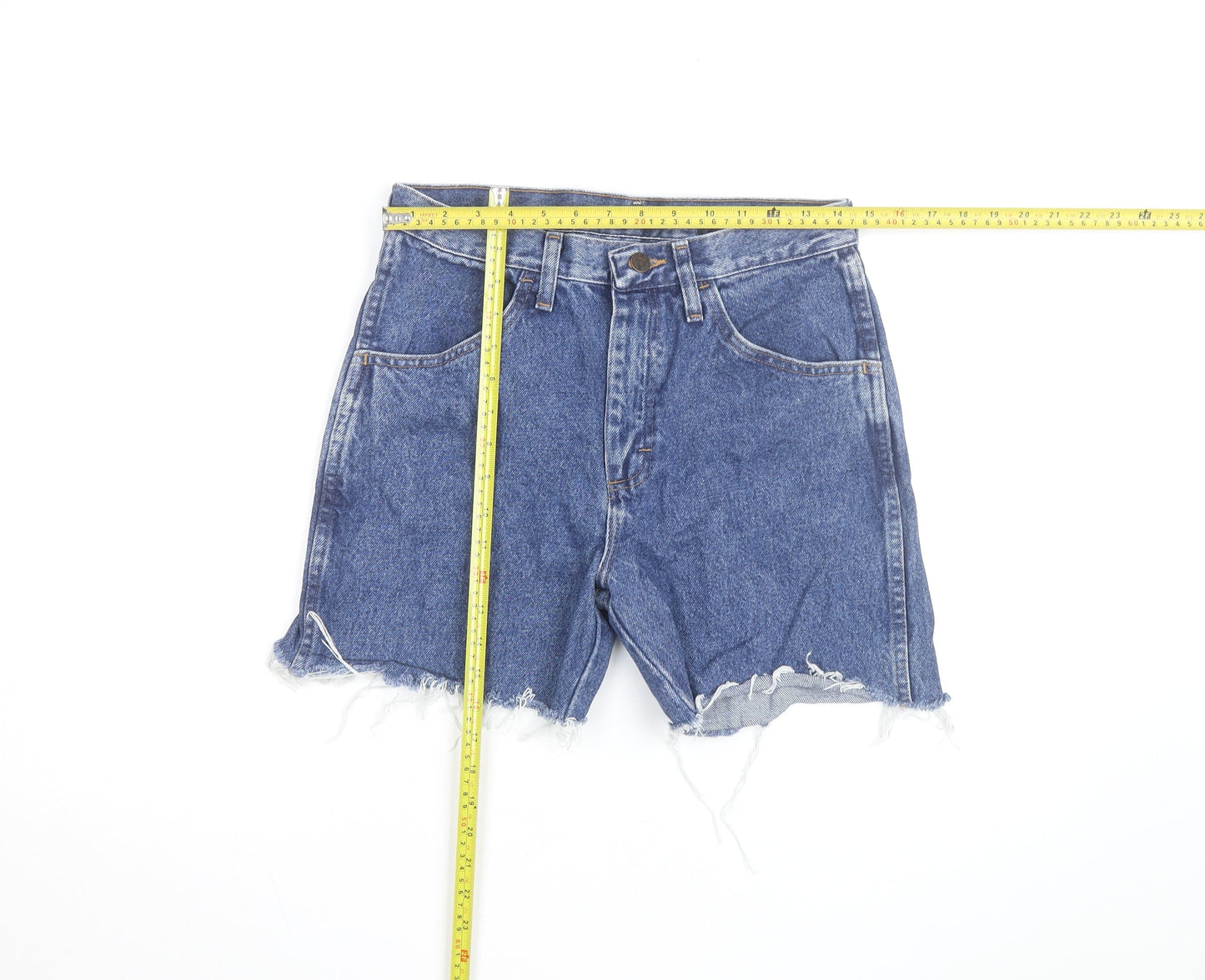 Rustler Men's Blue Denim Distressed Shorts Size 30 Regular Fit