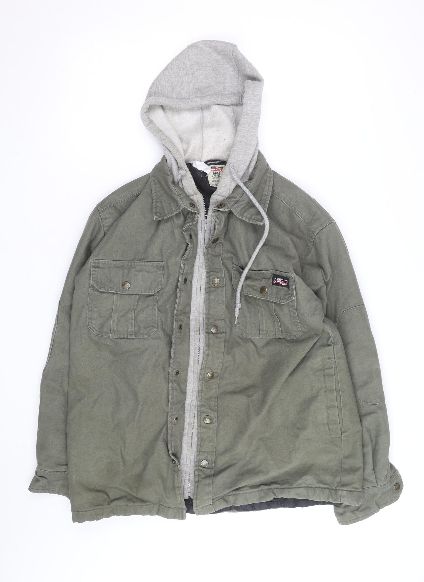 Dickies Men Green Hooded Workwear Canvas Jacket Size M