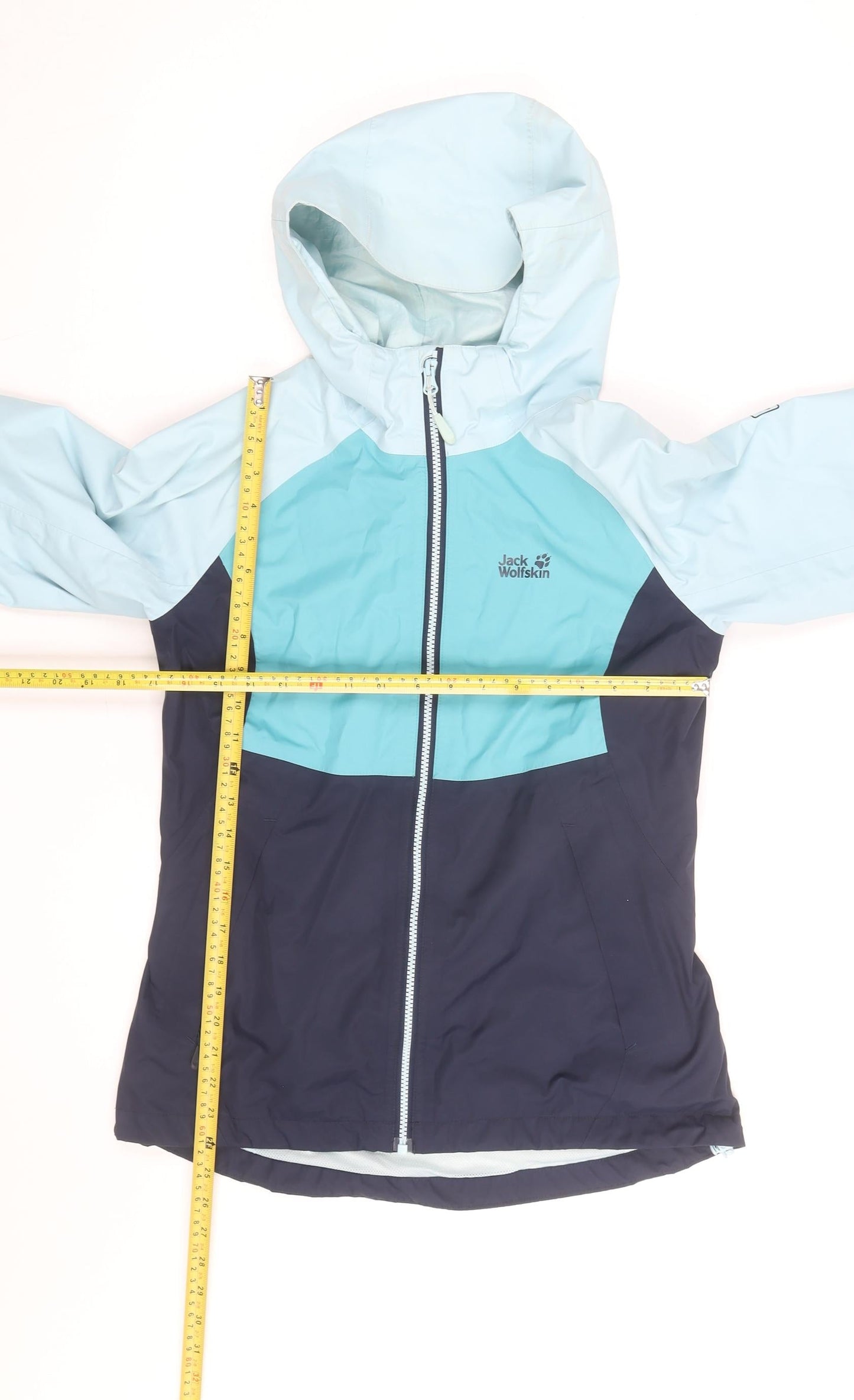 Jack Wolfskin Women's Blue Waterproof Hooded Rain Jacket Size S