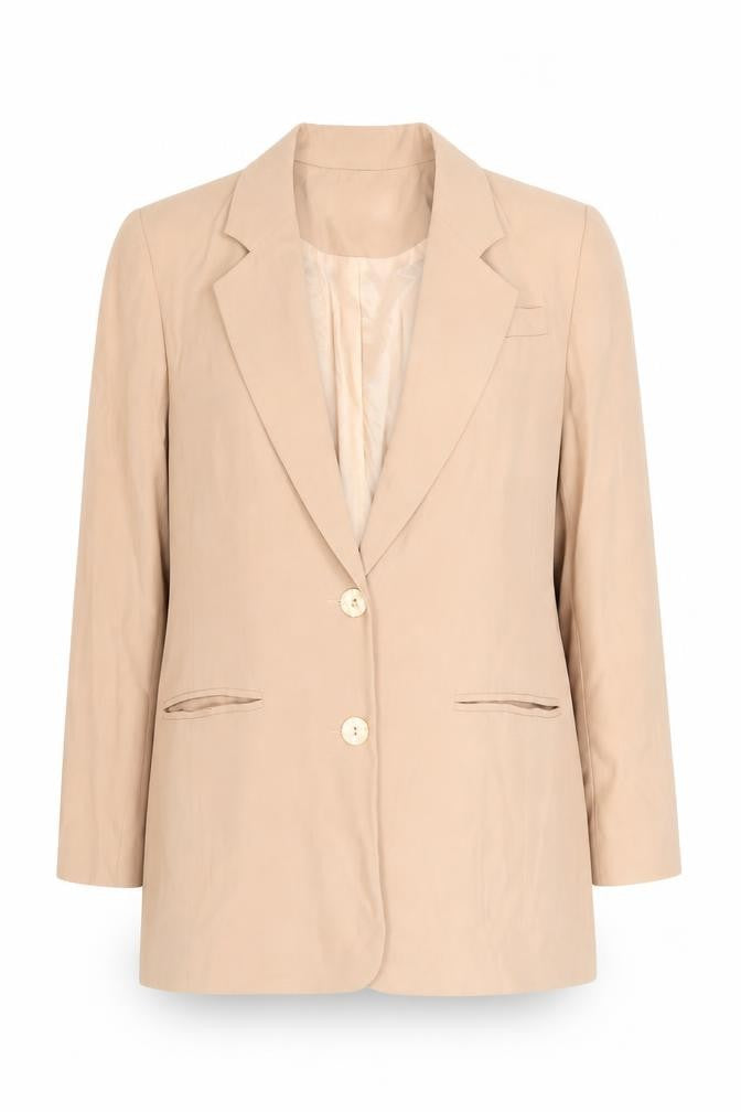 Braemar Petites Beige Classic Blazer Womens Size 6 Tailored Jacket