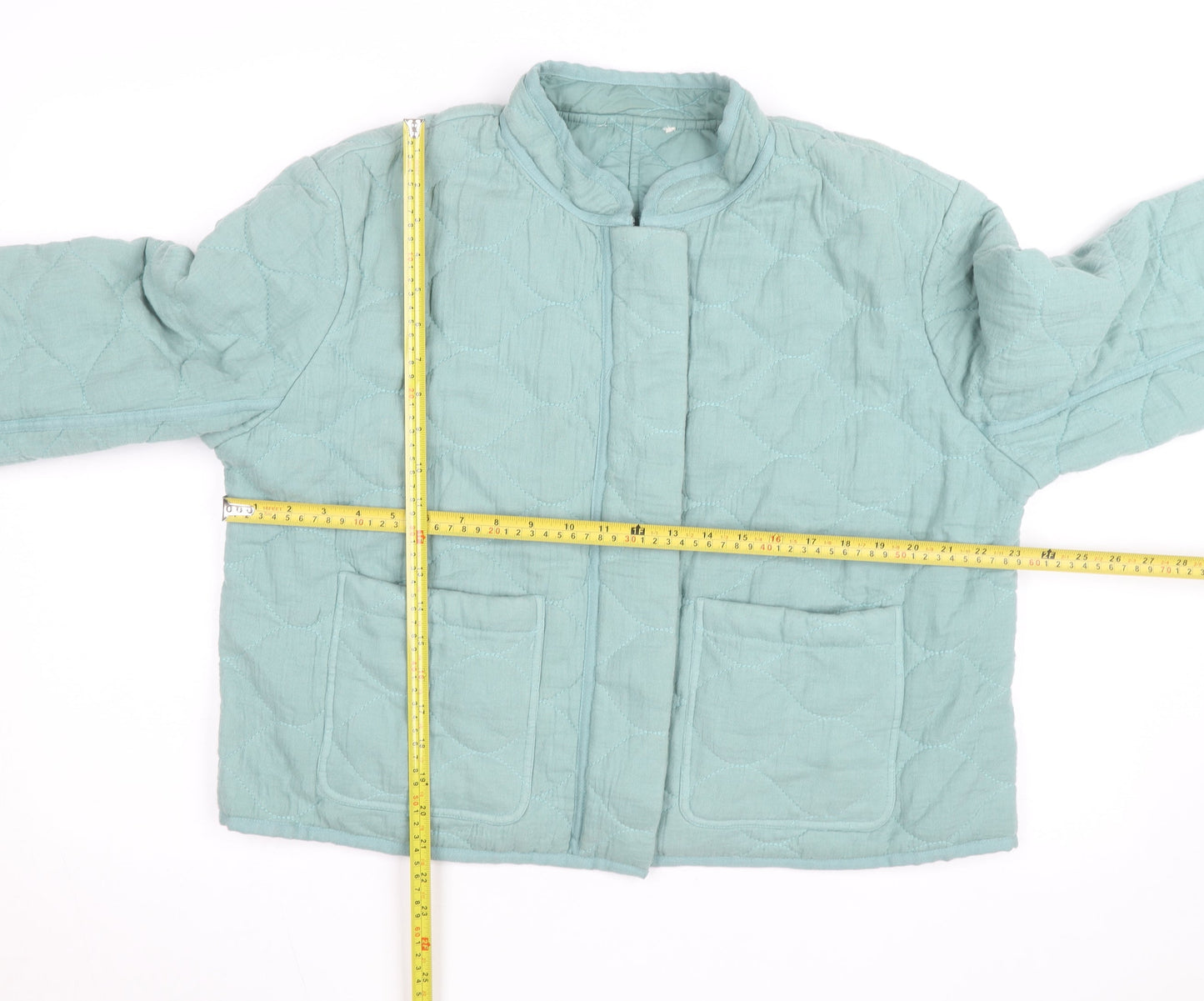 Marks and Spencer Women’s Sea Green Quilted Cotton Jacket Size 14