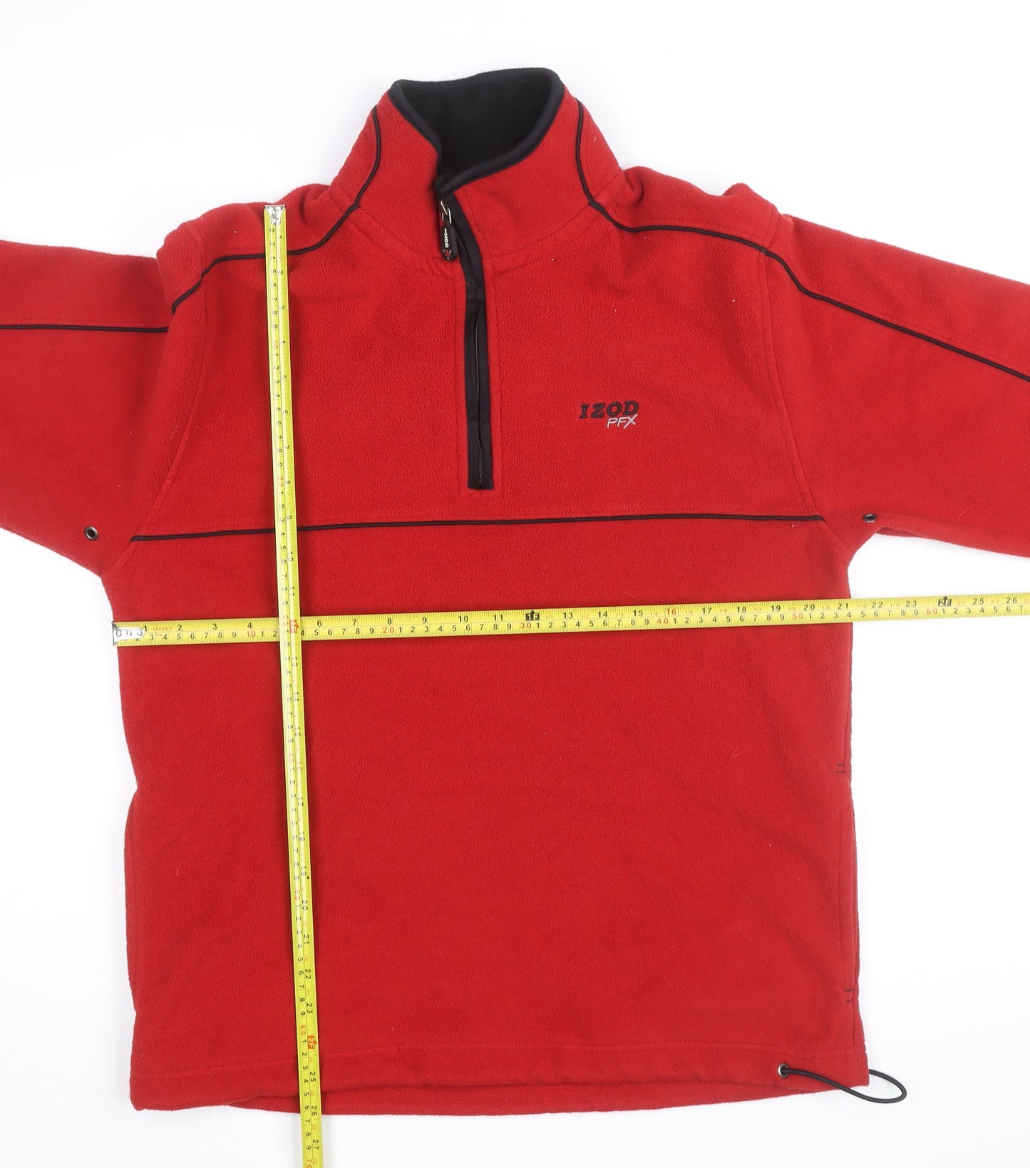 Izod Men's Red Fleece 1/4 Zip Pullover Jacket Size M