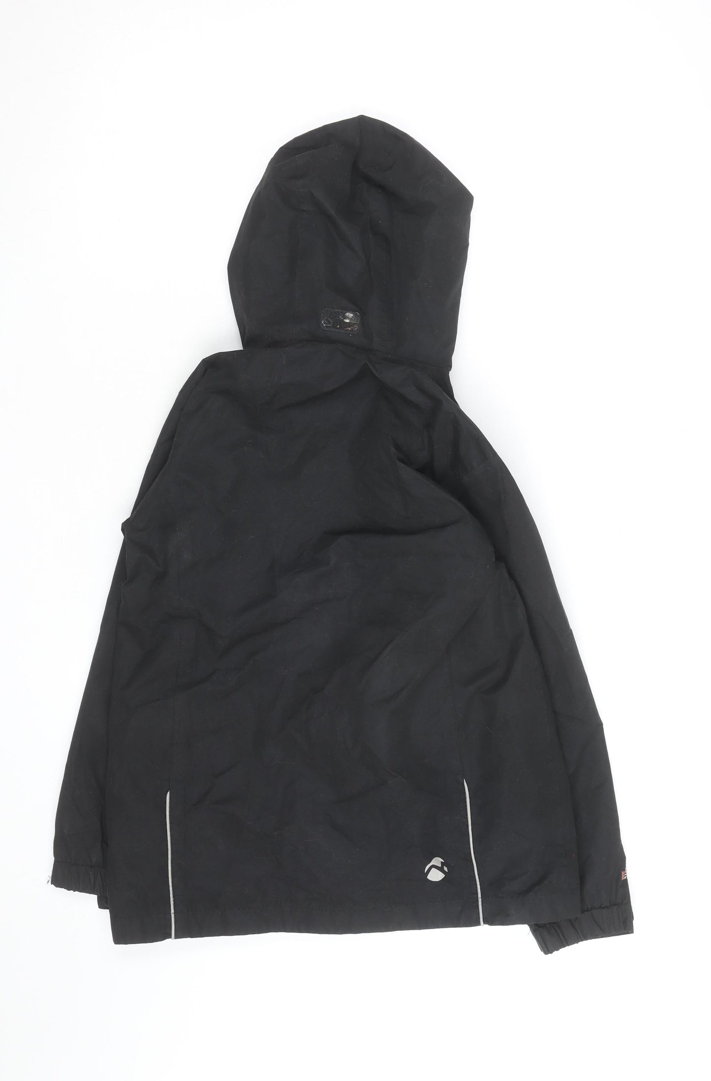 Gelert Boys Black Waterproof Hooded Rain Coat Jacket 11-12 Years