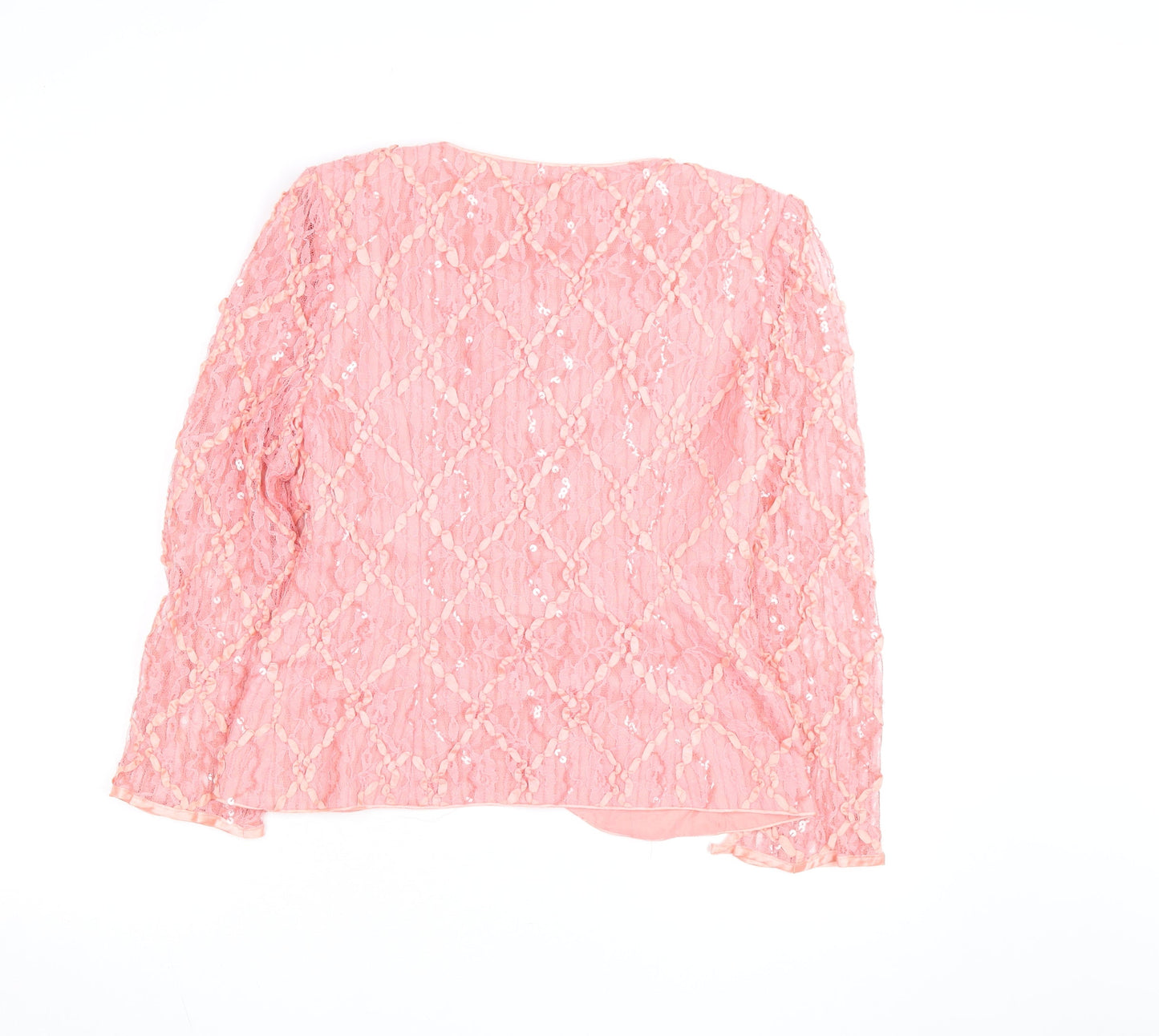 Nancy Neil Women's Pink Lace Sequin Cardigan S Partywear