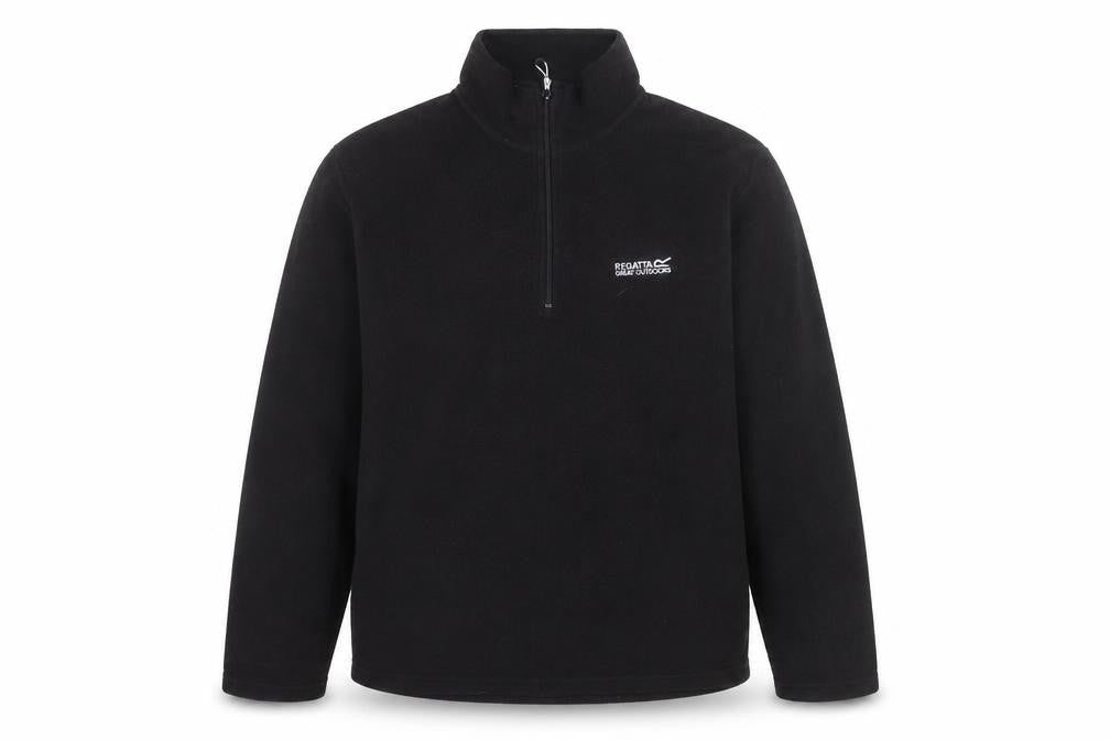 Regatta Men’s Black Fleece 1/4 Zip Pullover Sweatshirt Size L