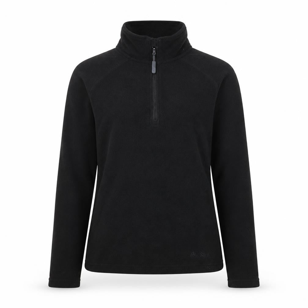 Peter Storm Women’s Black Fleece 1/2 Zip Pullover Sweatshirt Size 8