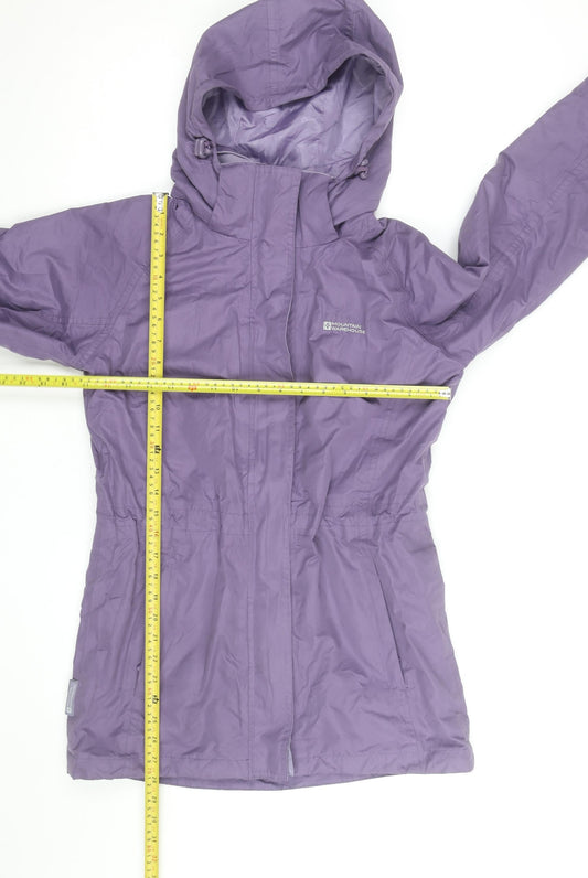 Mountain Warehouse Women’s Purple Waterproof Hooded Parka Jacket Size 8
