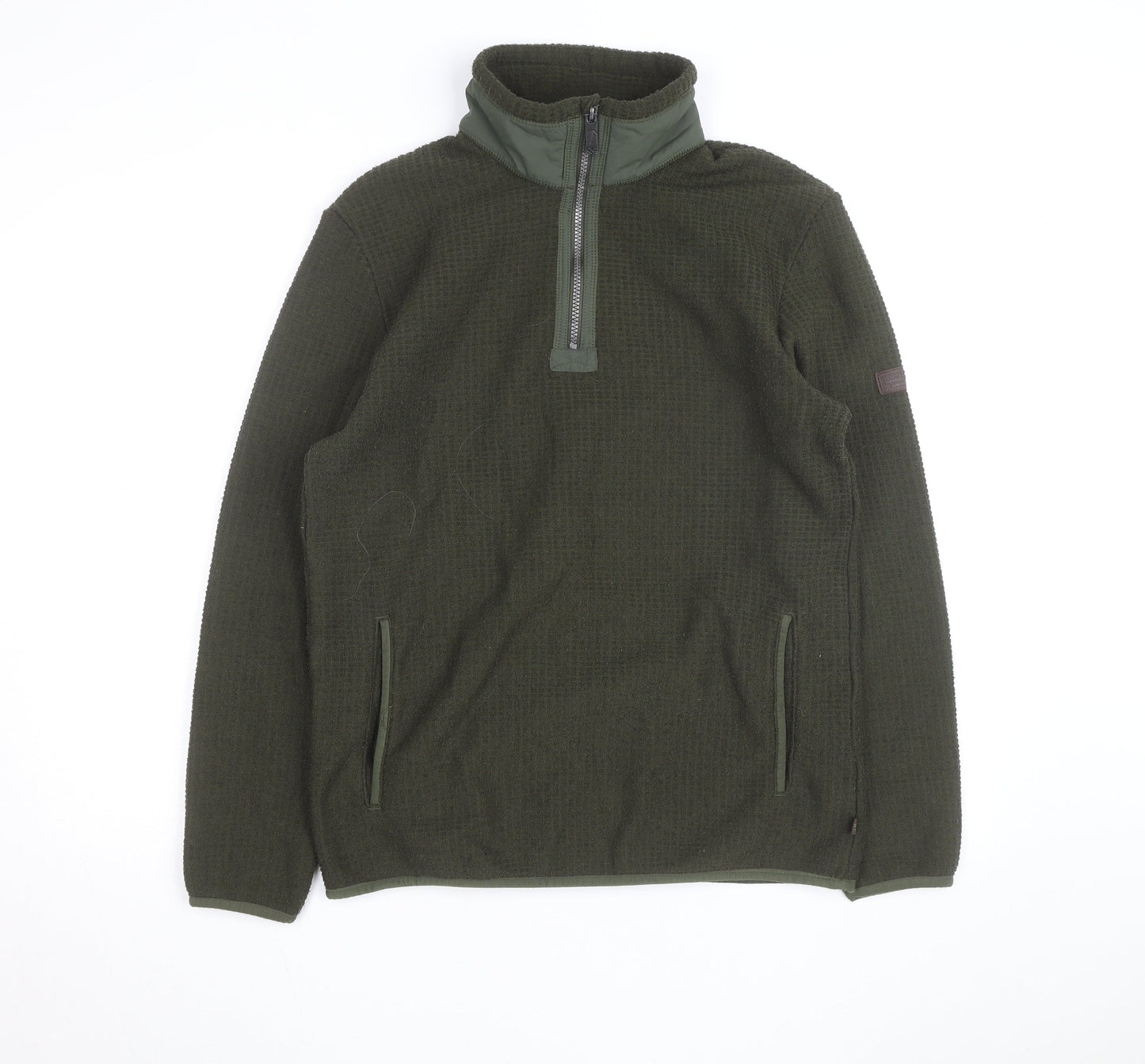 Regatta Men's Green Fleece 1/4 Zip Pullover Sweatshirt M Outdoor Hiking