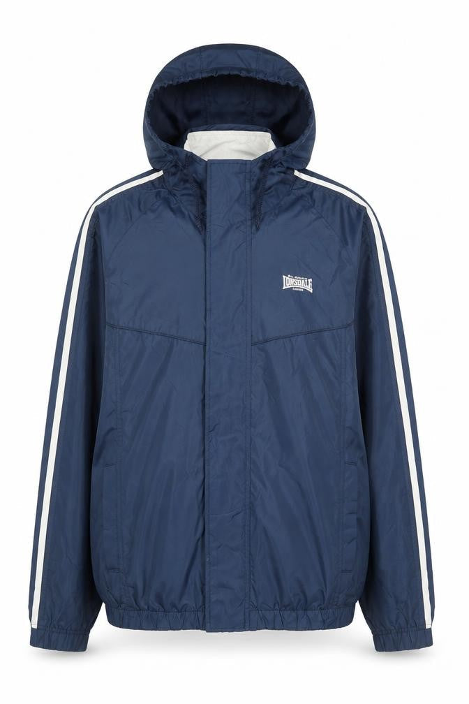 Lonsdale Men's Blue Hooded Windbreaker Jacket Size M