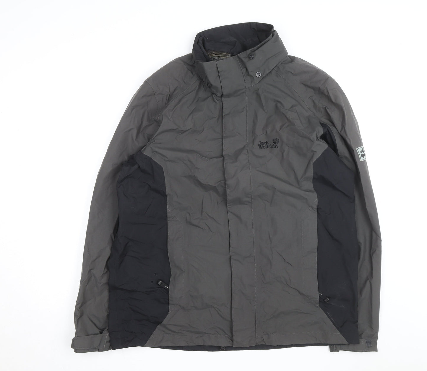 Jack Wolfskin Men's Grey Waterproof Hiking Jacket Size L Outdoor Coat