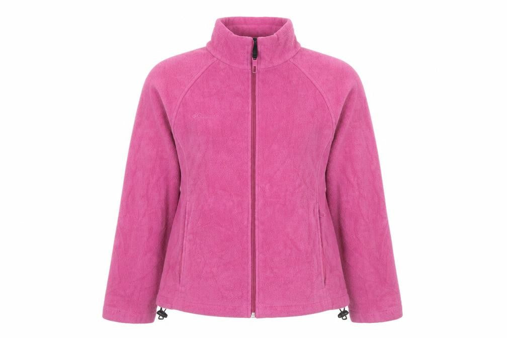 Columbia Women Pink Fleece Full Zip Lightweight Active Jacket M