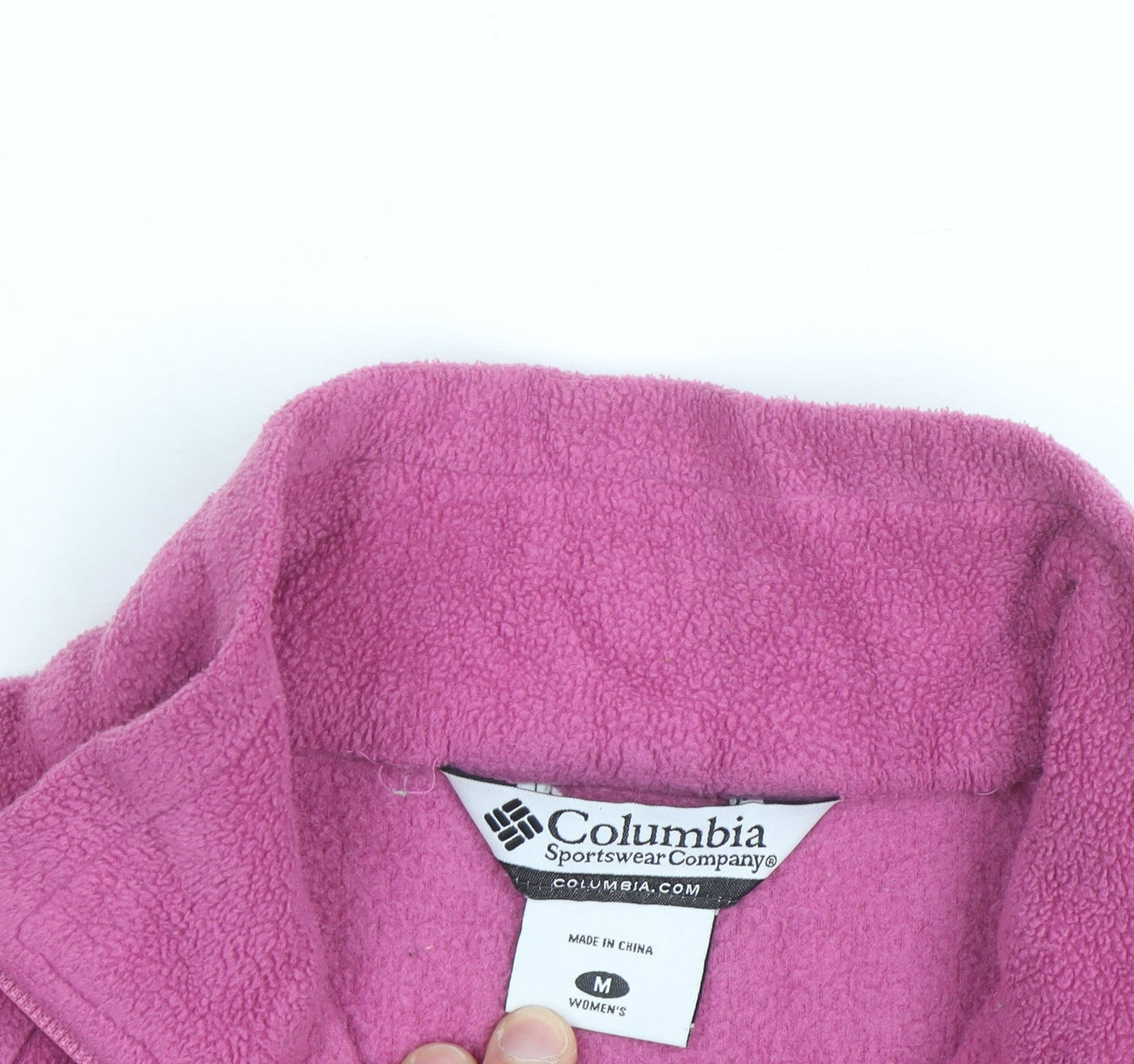 Columbia Women Pink Fleece Full Zip Lightweight Active Jacket M