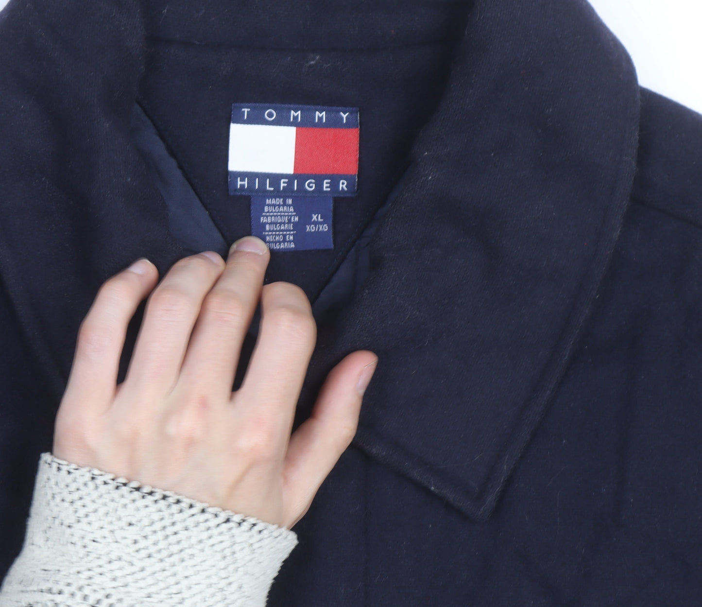 Tommy Hilfiger Men's Blue Wool Blend Lined XL Jacket