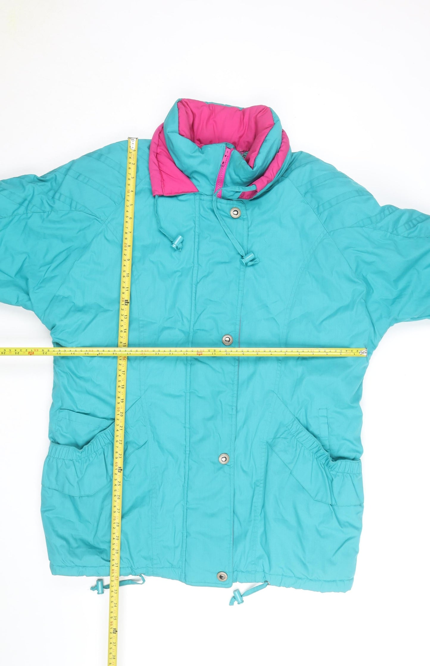 N43 Men's Blue 90s Retro Puffer Jacket Size L Winter Coat