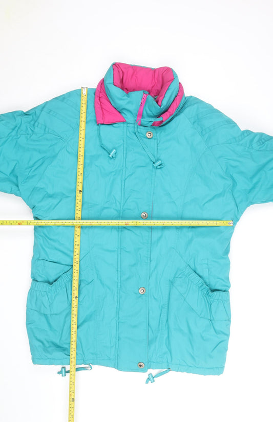 N43 Men's Blue 90s Retro Puffer Jacket Size L Winter Coat