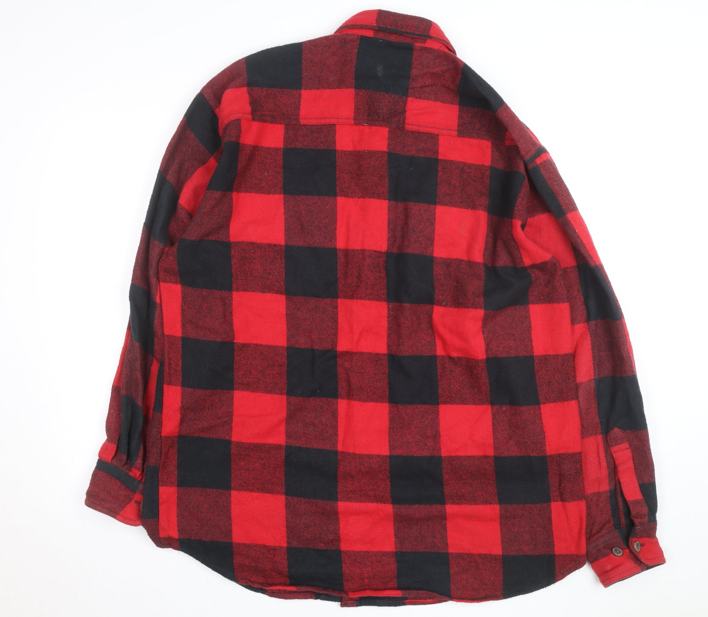 C.E. Schmidt Workwear Men's Red Black Check Flannel Shirt Size L
