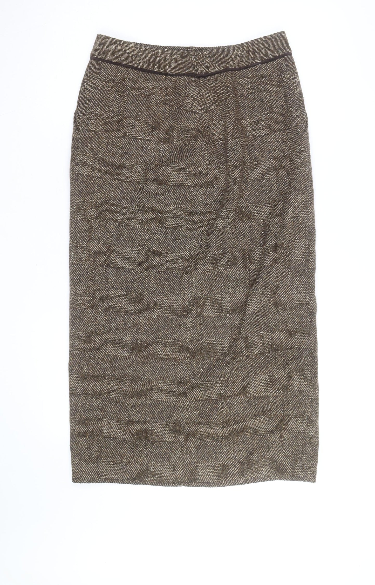Dana Buchman Women's Brown Tweed Wool Pencil Skirt Size 12