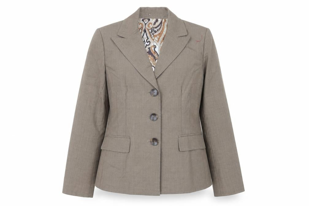 Kasper Women's Beige Single-Breasted Blazer Size 10 Classic Fit