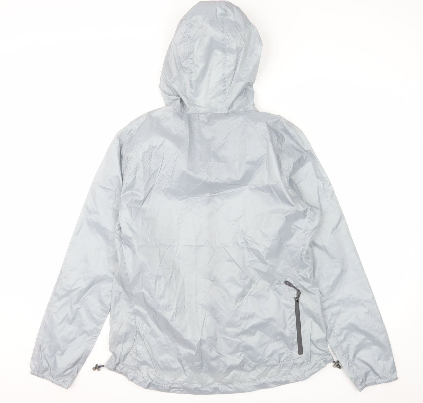 New Balance Women's Grey Lightweight Hooded Windbreaker Jacket Size L