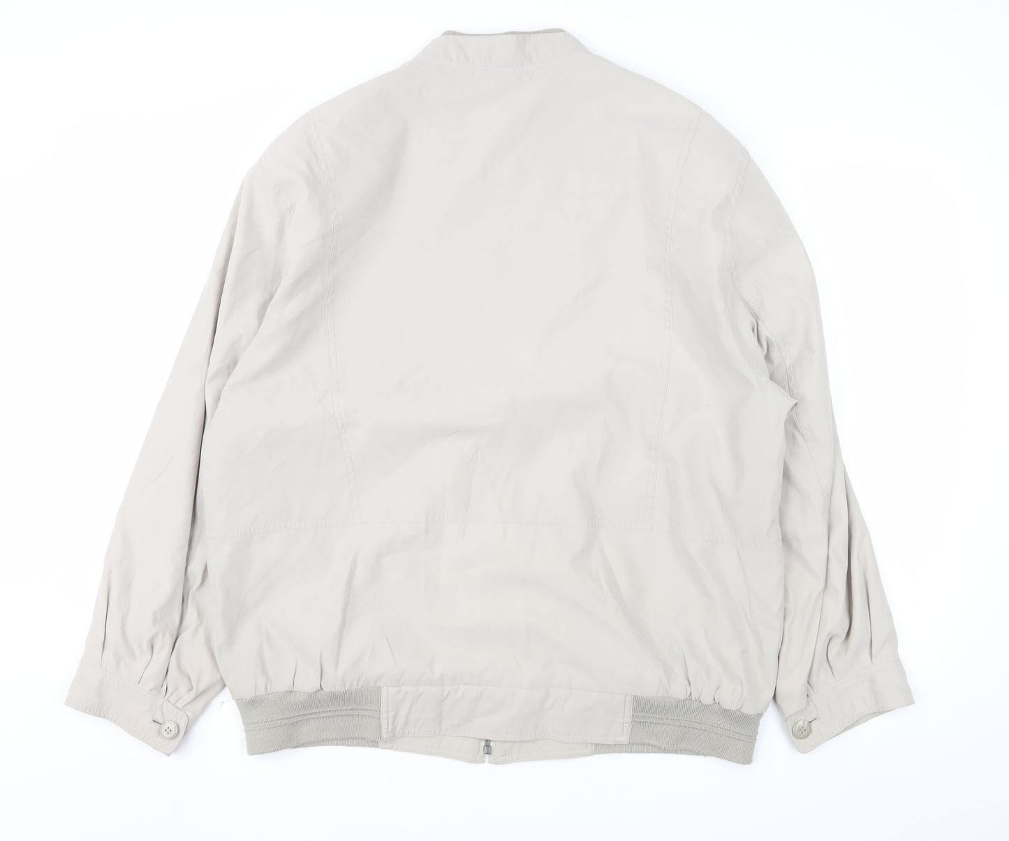 Barisal Men’s Beige Bomber Jacket Size 54 Regular Fit Zip Front