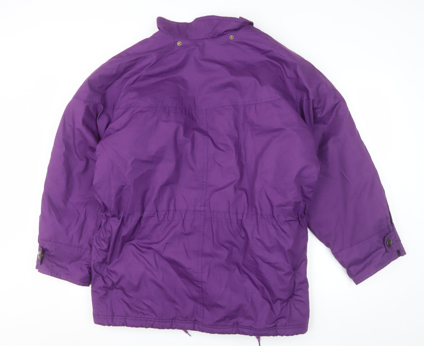 Compliments Womens Purple Quilted Parka Jacket Size 18 Relaxed Fit