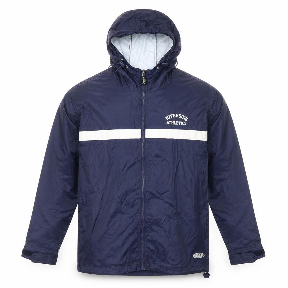 English Bay Men's Blue Hooded Windbreaker Jacket Size S