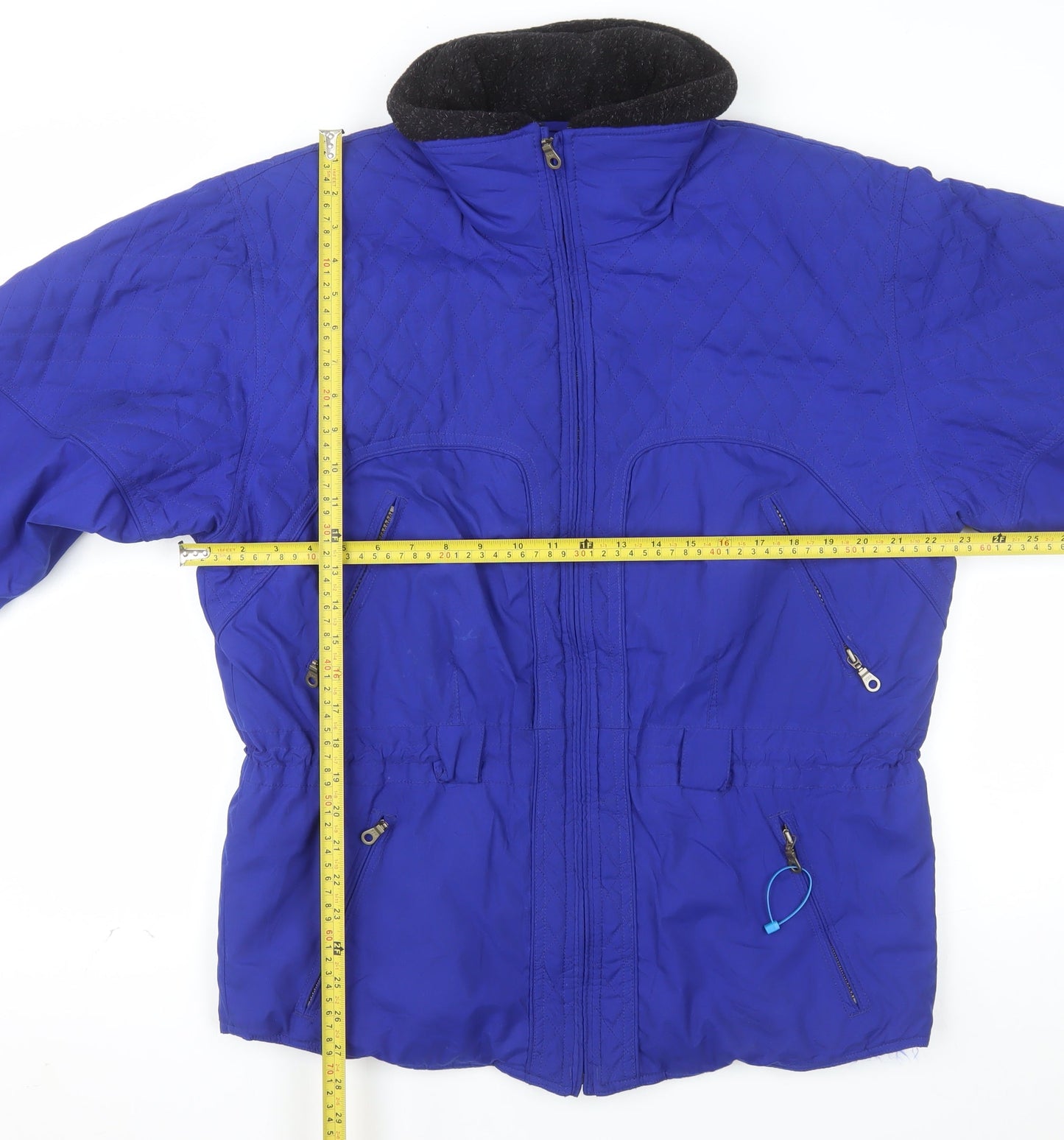 Collini Women's Blue Quilted Thermal Puffer Jacket Size 12