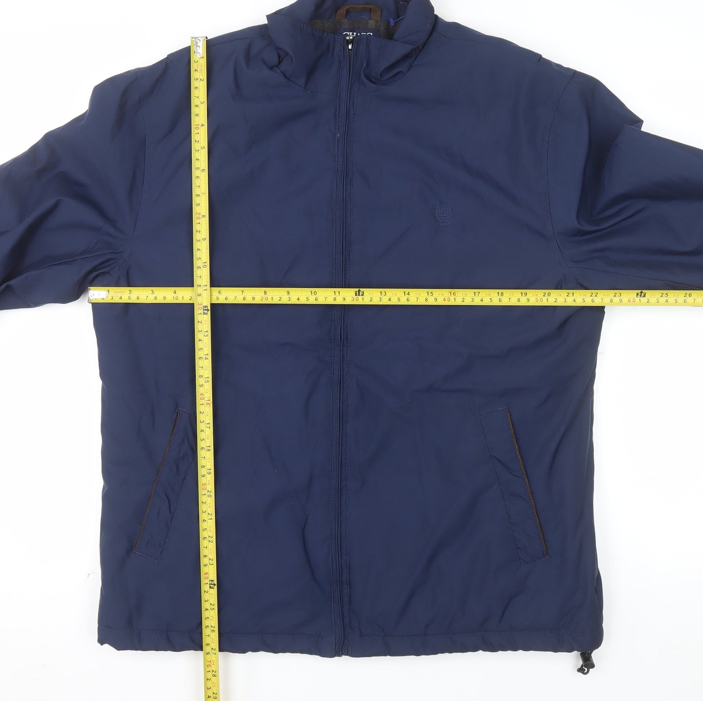 Chaps Men’s Blue Mid-Length Full Zip Polyester Jacket Size M