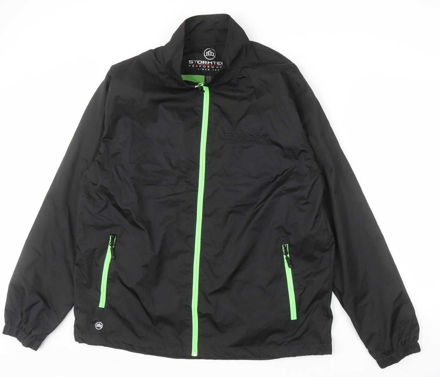Stormtech Men's Black Windbreaker Jacket XL Polyester Lightweight