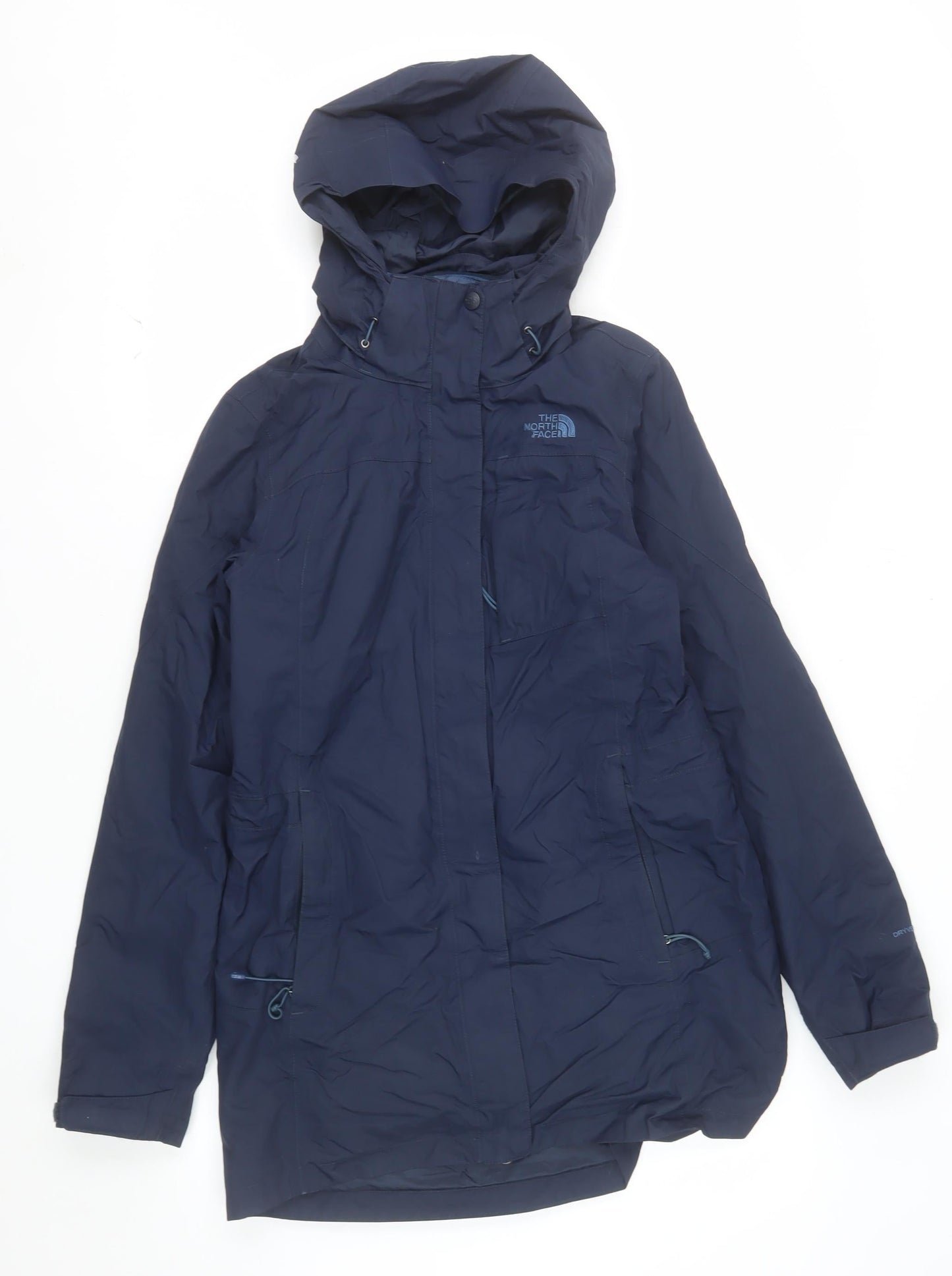 The North Face Women's Blue Long Hooded Waterproof Parka Coat Size S