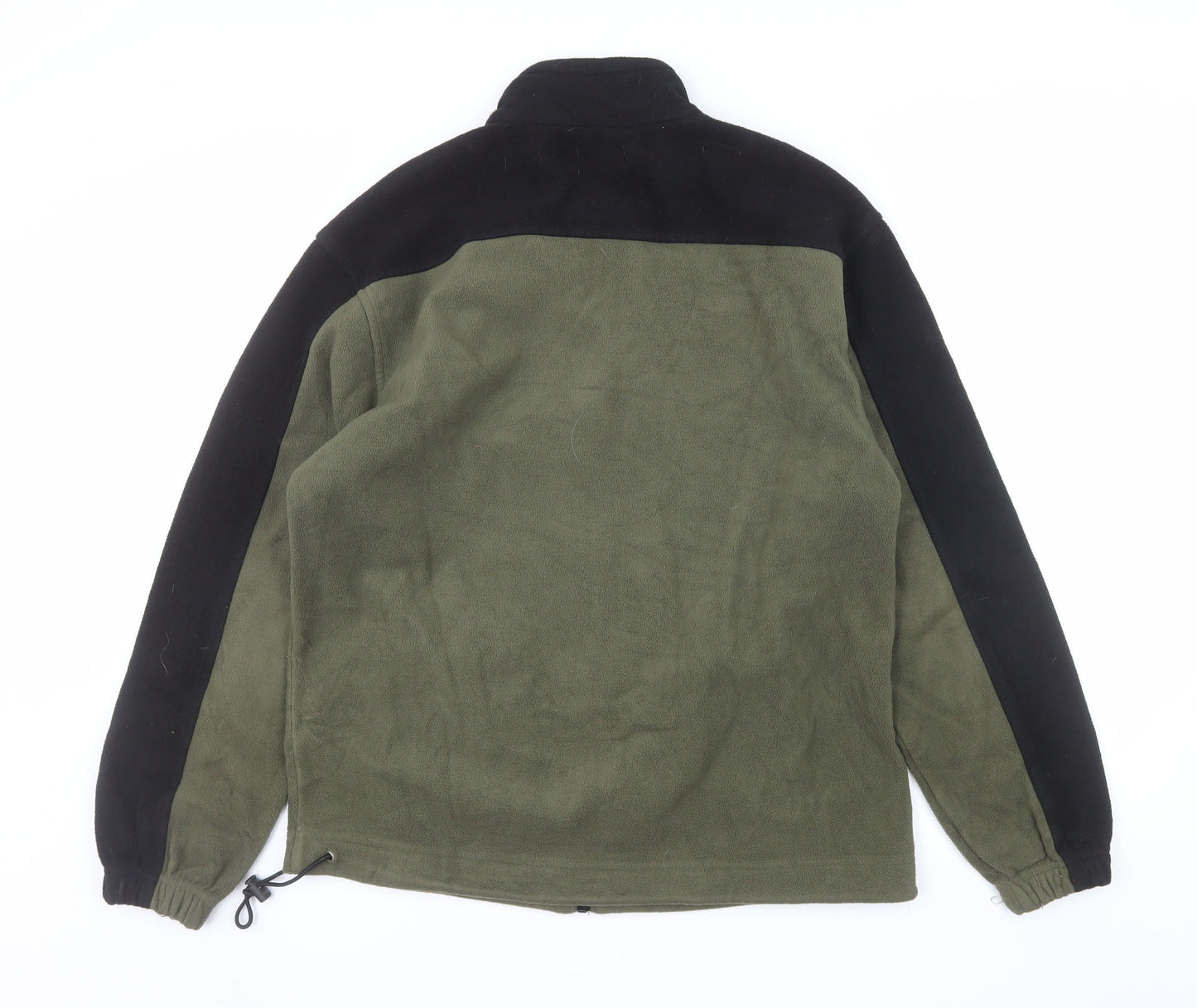 IZOD Men’s Green Black Fleece Full Zip Outdoor Jacket Size M