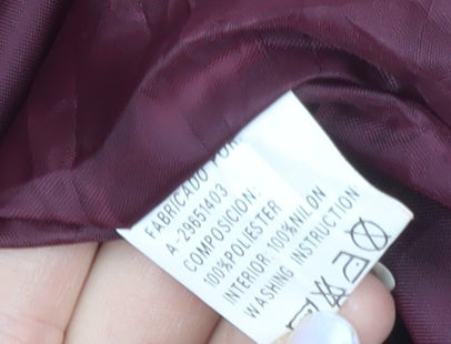 Zero Time Men's Red Bomber Jacket M Shawl Collar Lined Vintage Style
