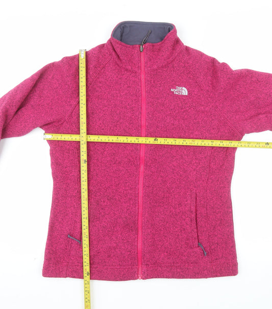 The North Face Women's Pink Fleece Full Zip Outdoor Jacket Size L